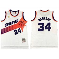 M&N Phoenix Suns #34 Charles Barkley White Hardwood Classic Jersey