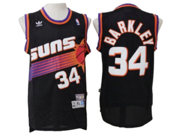 Phoenix Suns #34 Charles Barkley Black Hardwood Classic Jersey