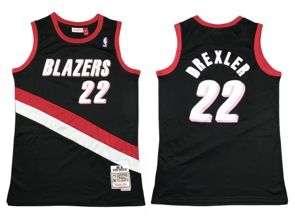 Portland Trail Blazers #22 Clyde Drexler Black 1991-92 Hardwood Classic Jersey