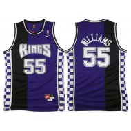 Sacramento Kings #55 Jason Williams Black/Purple Throwback Jersey