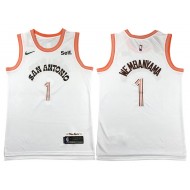 San Antonio Spurs #1 Victor Wembanyama White 2023-24 City Edition Jersey