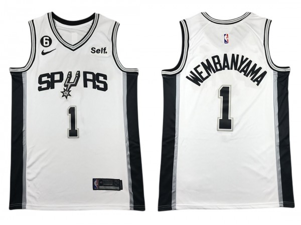 San Antonio Spurs #1 Victor Wembanyama White Swingman Jersey