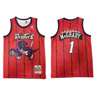 M&N Toronto Raptors #1 Tracy McGrady Red 1998/99 Hardwood Classics Jersey