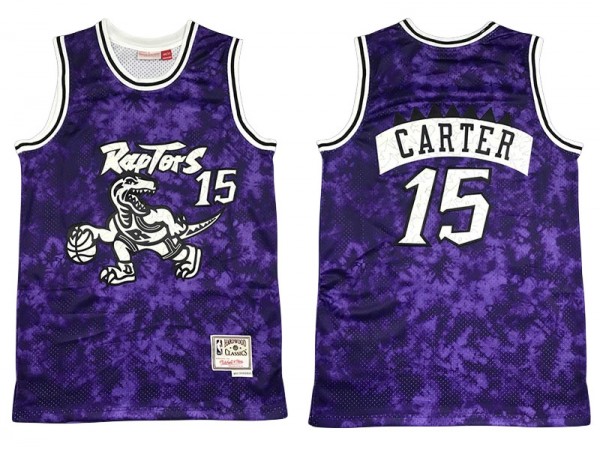 M&N Toronto Raptors #15 Vince Carter Purple Sky Hardwood Classics Jersey