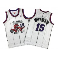 M&N Toronto Raptors #15 Vince Carter White 1998/99 Throwback Jersey