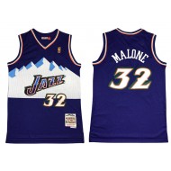 M&N Utah Jazz #32 Karl Malone Purple 1996/97 Hardwood Classic Jersey