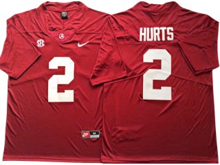 Alabama Crimson Tide #2 Jalen Hurts Red Football Jersey