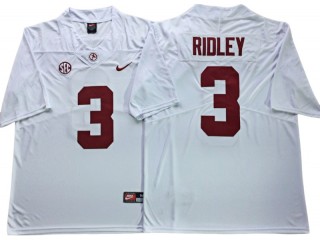 Alabama Crimson Tide #3 Calvin Ridley White Football Jersey