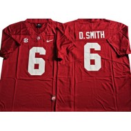 Alabama Crimson Tide #6 DeVonta Smith Red Football Jersey