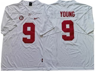 Alabama Crimson Tide #9 BRYCE YOUNG White Football Jersey