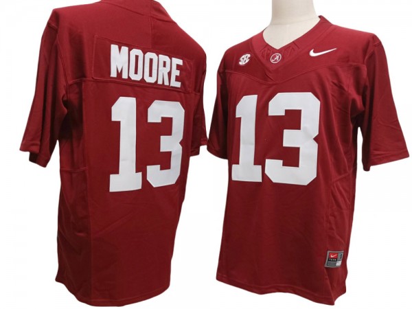 Alabama Crimson Tide #13 Malachi Moore Red Vapor F.U.S.E. Limited Jersey