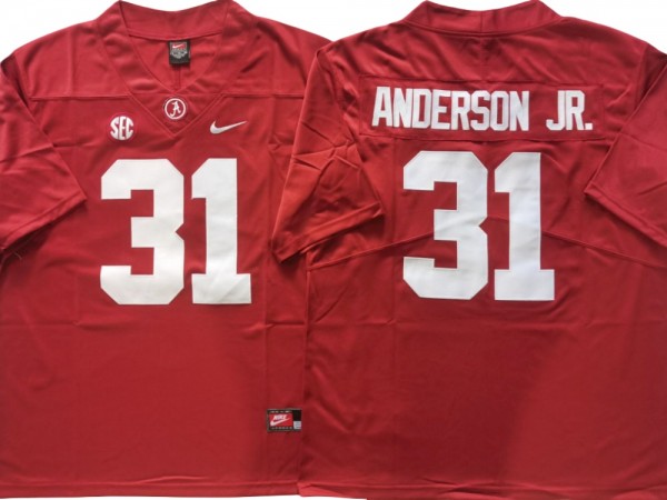 Alabama Crimson Tide #31 Will Anderson Jr.  Red Football Jersey