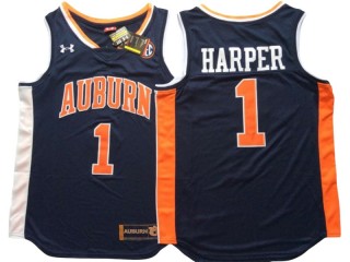 Auburn Tigers #1 Jared Harper Navy Basketball Jersey - Custom