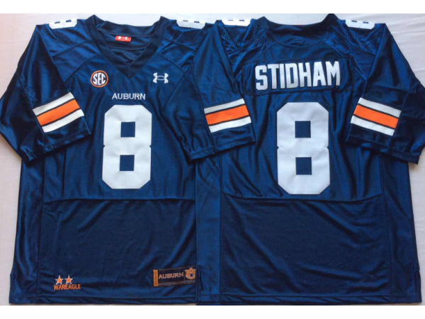 Auburn Tigers #8 Jarrett Stidham Navy Football Jersey