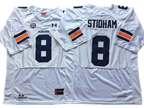 Auburn Tigers #8 Jarrett Stidham White Football Jersey