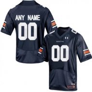 Custom Auburn Tigers Navy College Football Jersey