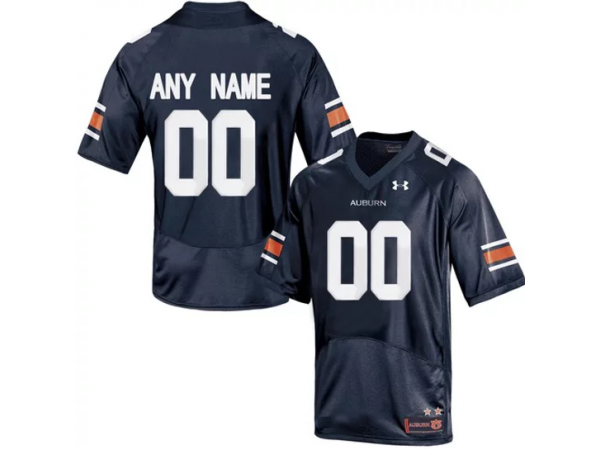 Custom Auburn Tigers Navy College Football Jersey