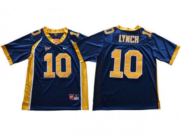 California Golden Bears #10 Marshawn Lynch Navy Football Jersey