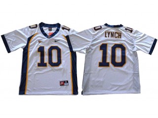 California Golden Bears #10 Marshawn Lynch White Football Jersey