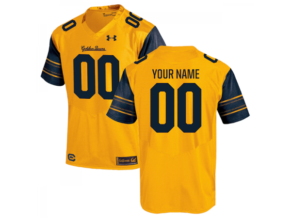 Custom California Golden Bears Gold Football Jersey