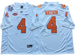 Clemson Tigers #4 Deshaun Watson White Football Jersey