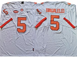 Clemson Tigers #5 DJ Uiagalelei White Football Jersey