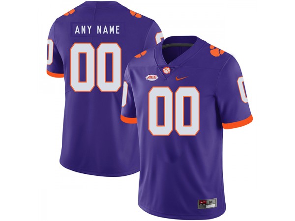 Custom Clemson Tigers Purple Football Jersey