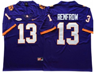 Clemson Tigers #13 Hunter Renfrow Purple Football Jersey