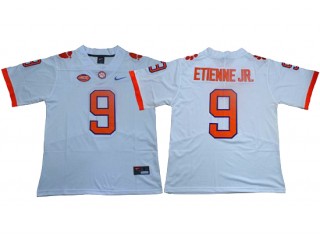 Clemson Tigers #9 Travis Etienne Jr. White Football Jersey