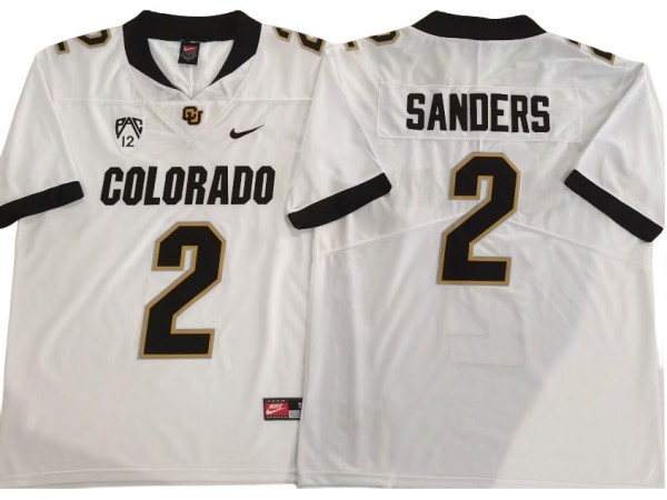 Colorado Buffaloes #2 Shedeur Sanders White Football Jersey