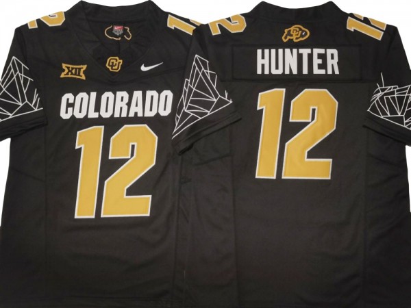 Colorado Buffaloes #12 Travis Hunter Black/Gold Vapor F.U.S.E. Limited Jersey