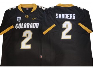 Colorado Buffaloes #2 Shedeur Sanders Black Football Jersey