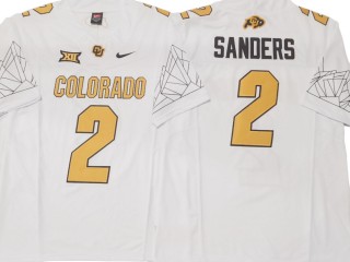 Colorado Buffaloes #2 Shedeur Sanders White/Gold Vapor F.U.S.E. Limited Jersey