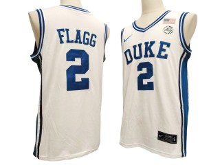 Duke Blue Devil #2 Cooper Flagg White Basketball Jersey