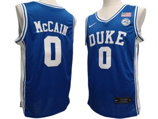 Duke Blue Devil #0 Jared McCain Blue Basketball Jersey