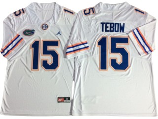 Florida Gators #15 Tim Tebow White Football Jersey