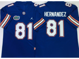 Florida Gators #81 Aaron Hernandez Blue Football Jersey