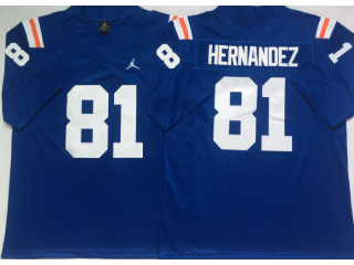 Florida Gators #81 Aaron Hernandez Blue Alternate Football Jersey