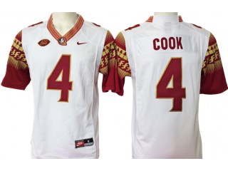 Florida State Seminoles #4 Dalvin Cook White Football Jersey