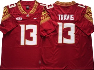 Florida State Seminoles #13 Jordan Travis Red Football Jersey