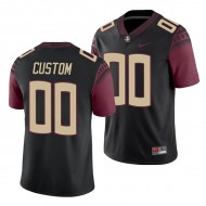 Custom Florida State Seminoles Black Football Jersey