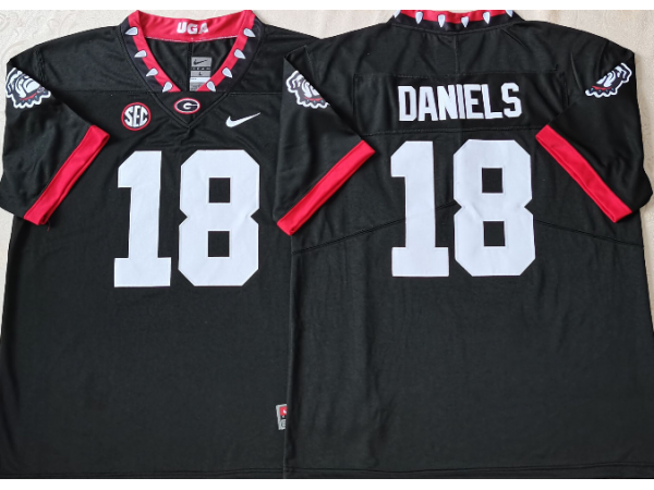 Georgia Bulldogs #18 JT DANIELS Black Untouchable Jersey