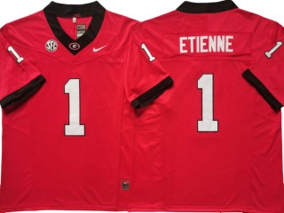 Georgia Bulldogs #1 Trevor Etienne Red Vapor F.U.S.E. Limited Jersey