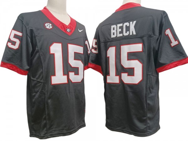 Georgia Bulldogs #15 Carson Beck Gray Vapor F.U.S.E. Limited Jersey