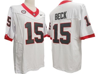 Georgia Bulldogs #15 Carson Beck White Vapor F.U.S.E. Limited Jersey