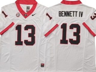 Georgia Bulldogs #13 Stetson Bennett White Vapor F.U.S.E. Limited Jersey