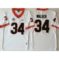 Georgia Bulldogs #34 Herschel Walker White Football Jersey