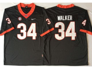 Georgia Bulldogs #34 Herschel Walker Black Football Jersey