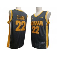 Iowa Hawkeyes #22 Caitlin Clark Gray Basketball Jersey