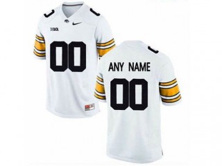 Custom Iowa Hawkeyes White College Football Jersey